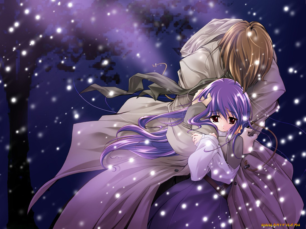 аниме, merry, chrismas, winter