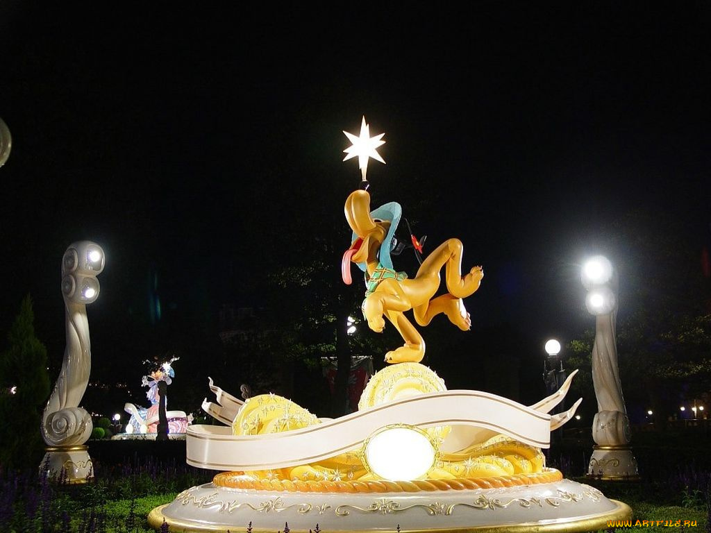 диснейлэнд, токио, разное, рельефы, статуи, музейные, экспонаты