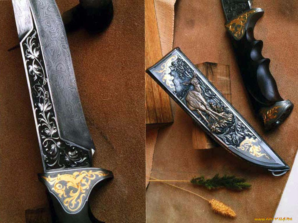 охотничий, нож, оружие, холодное