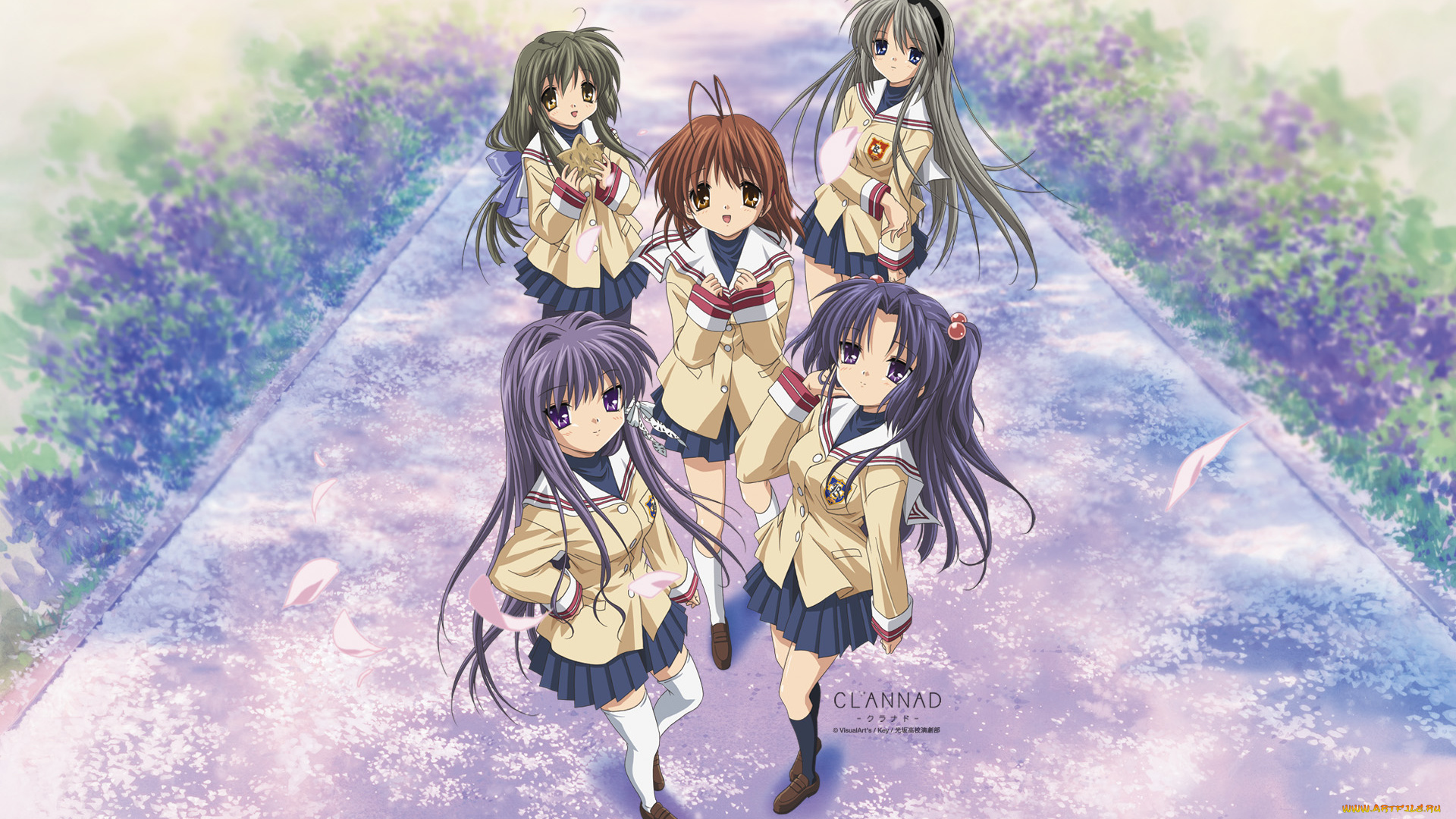 аниме, clannad, девушки