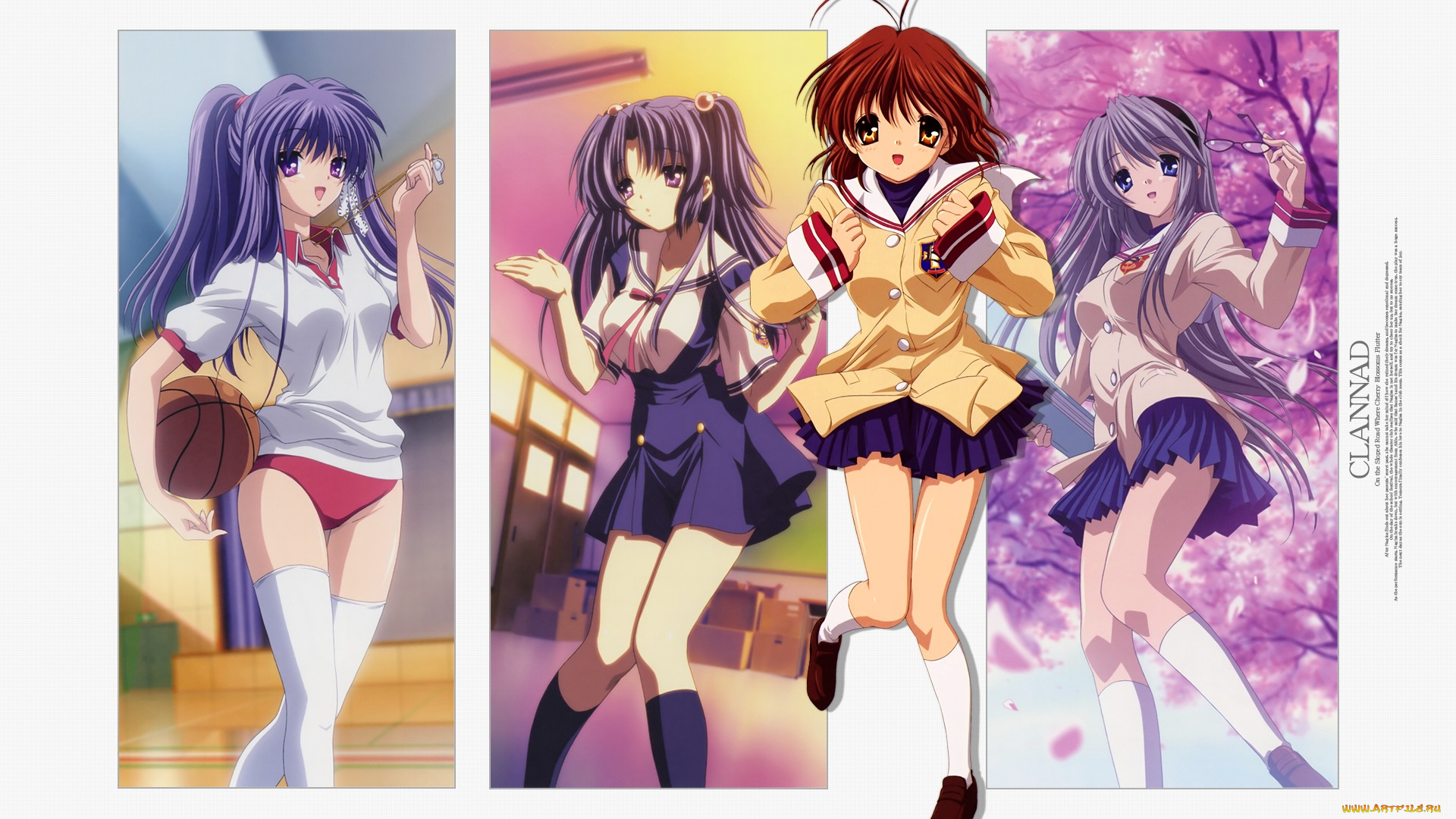 аниме, clannad, девушки
