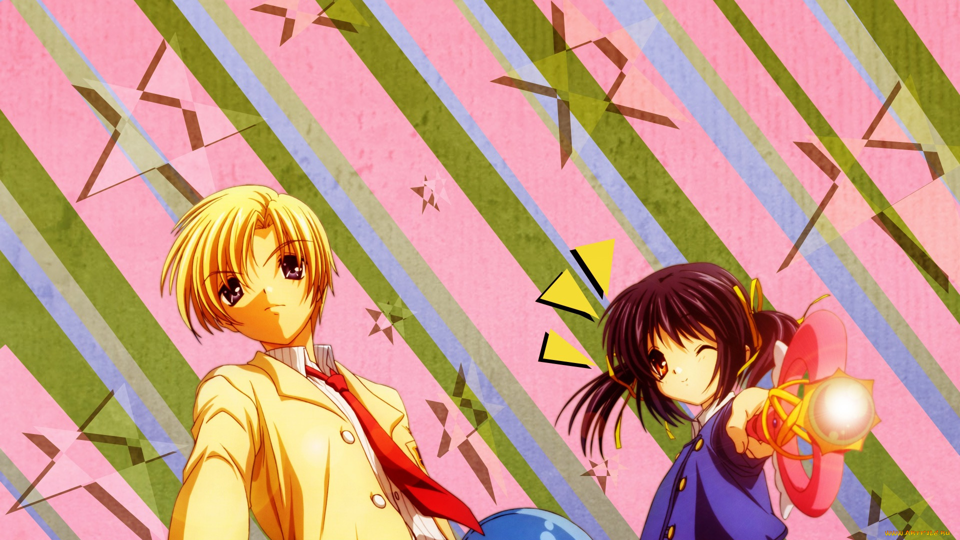 аниме, clannad, девушки