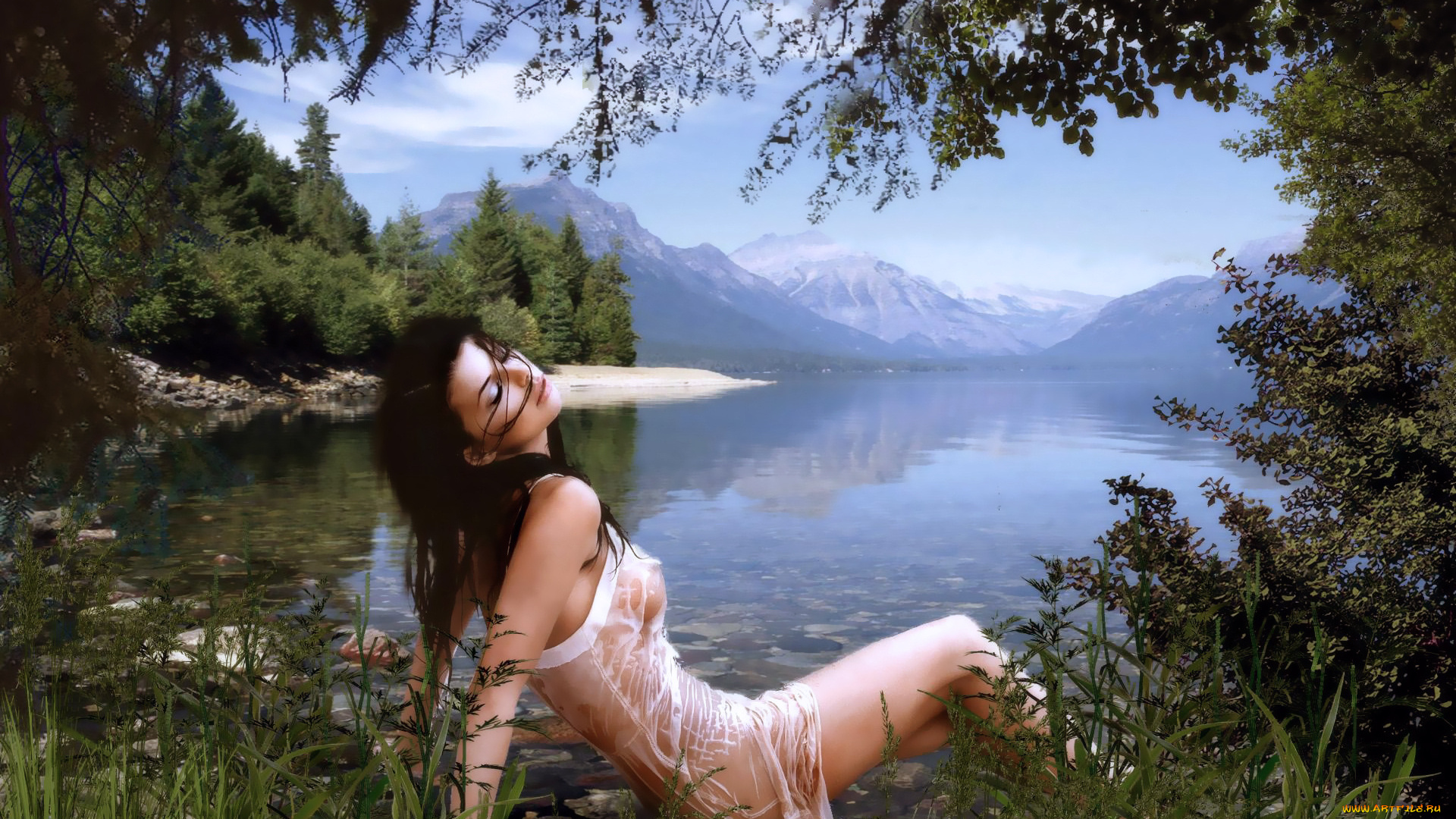 фэнтези, девушки, пейзаж