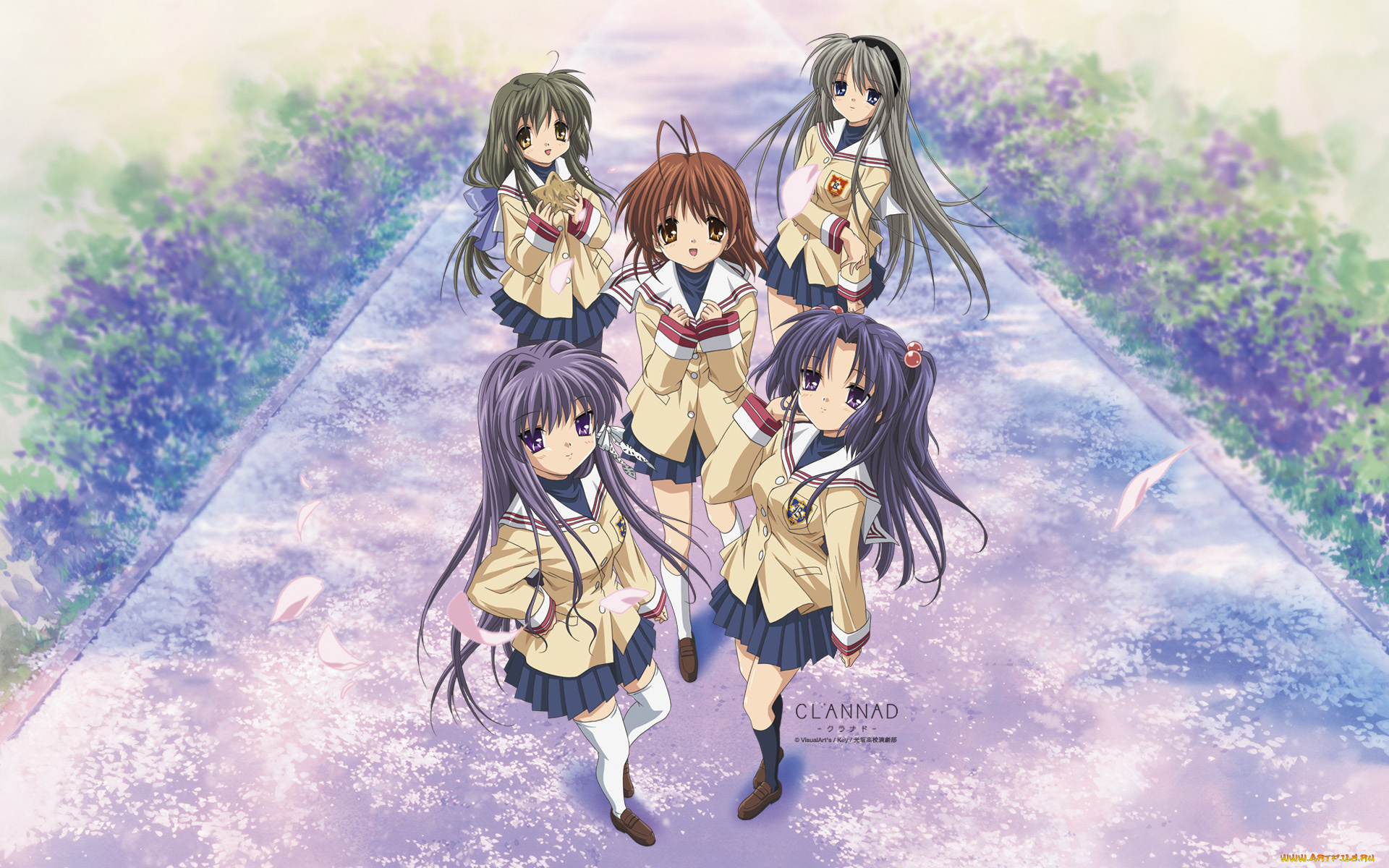 аниме, clannad, девушки