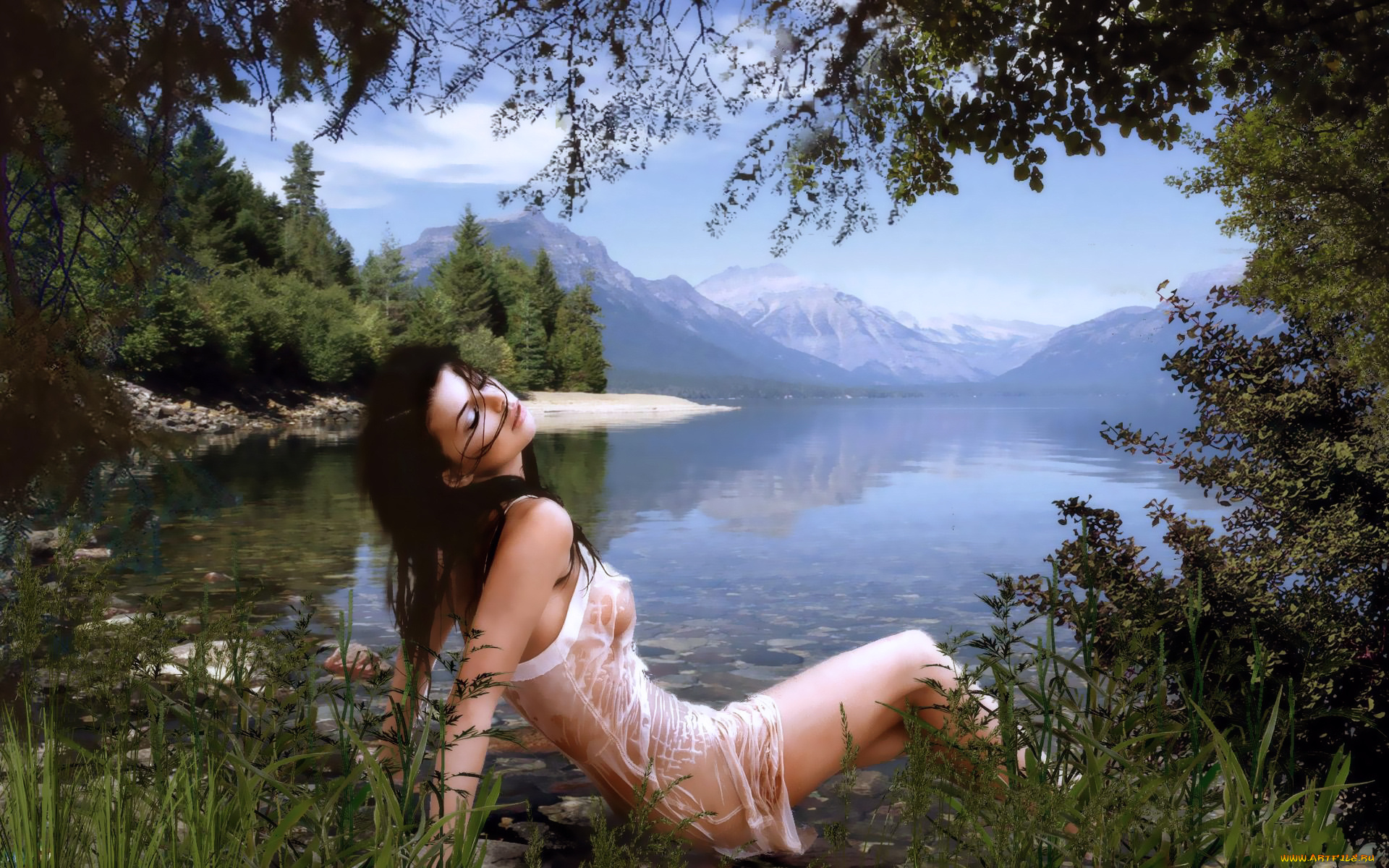 фэнтези, девушки, пейзаж