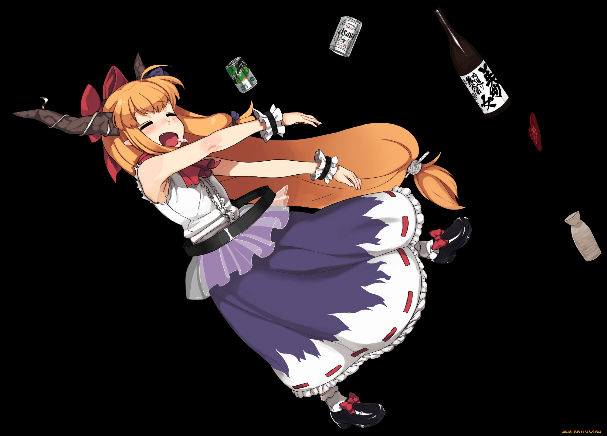 аниме, touhou, суйко, ибуки