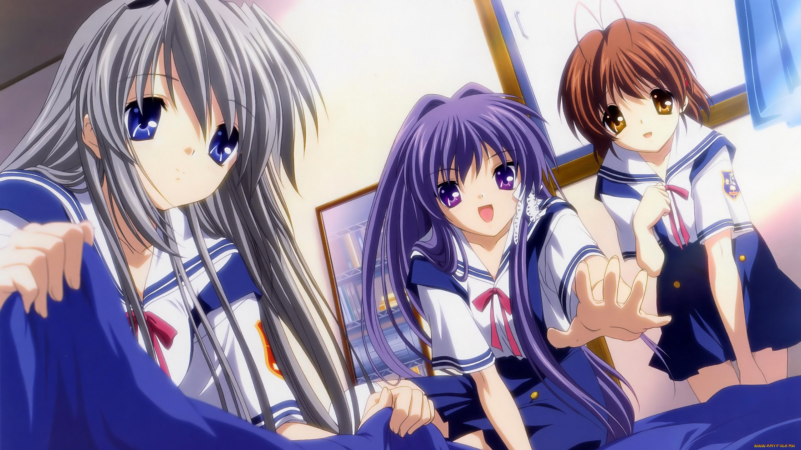аниме, clannad, девушки