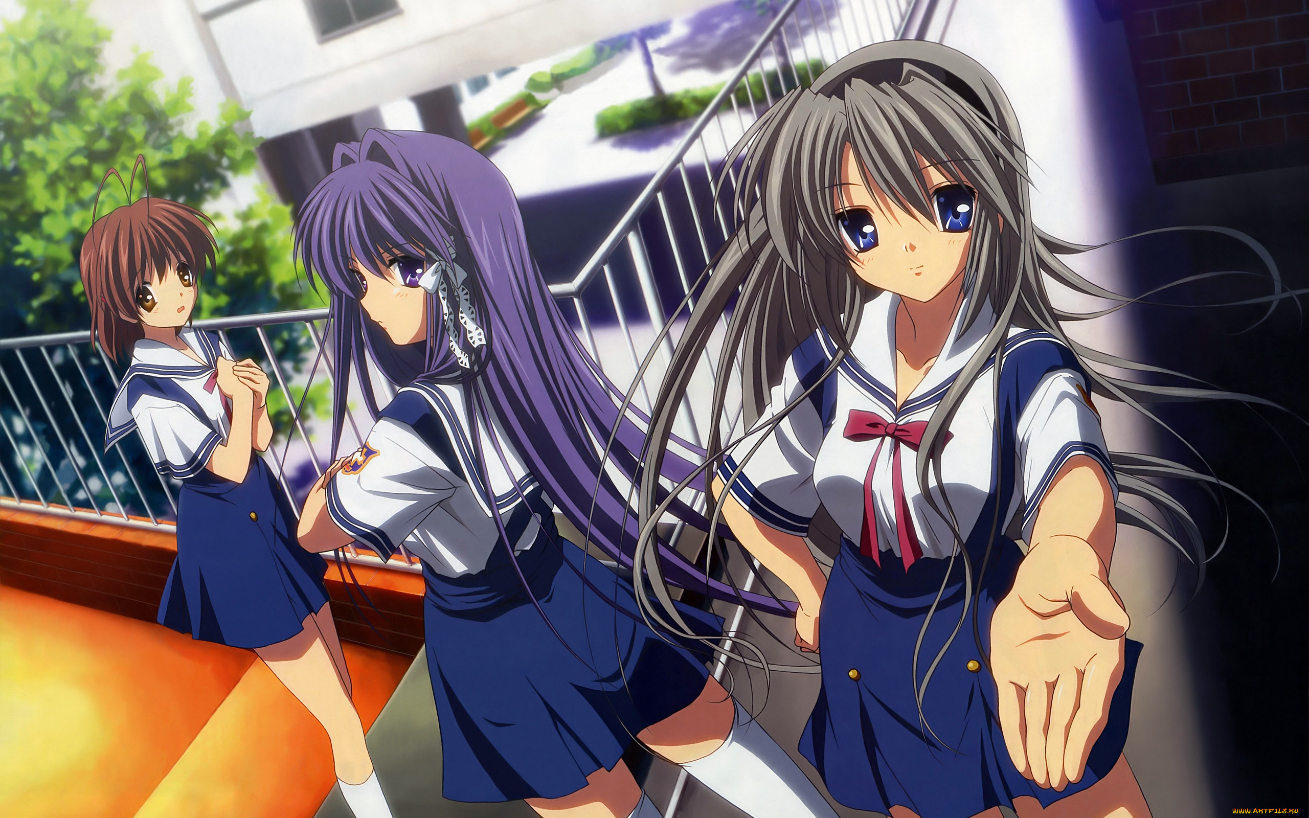 аниме, clannad, девушки