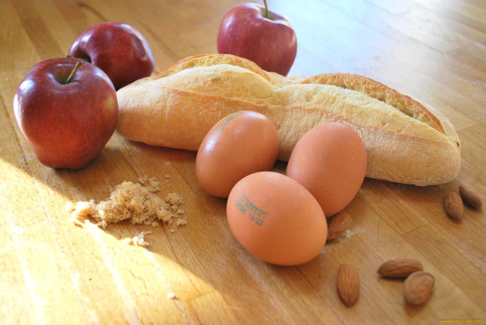 еда, разное, яблоки, яйца