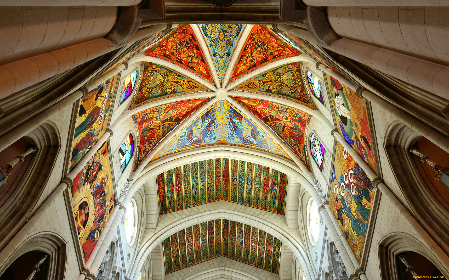 интерьер, убранство, роспись, храма, потолок