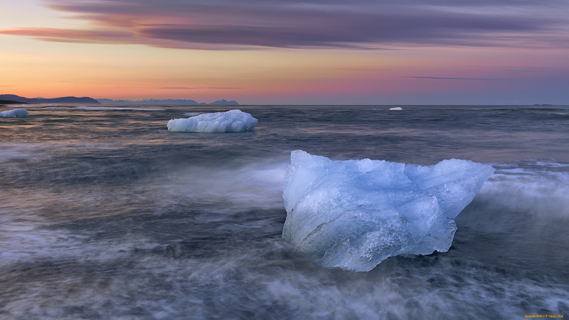 природа, айсберги, ледники, море, лед