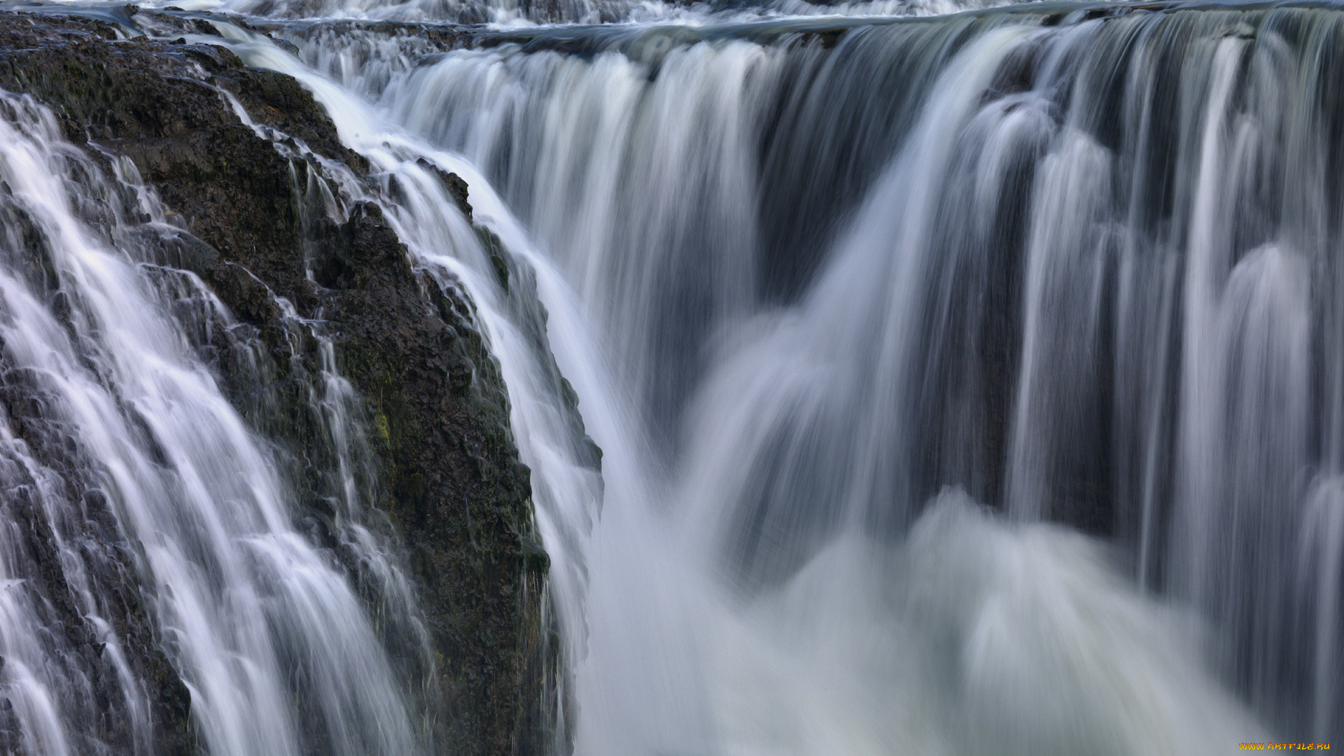 природа, водопады, река, водопад