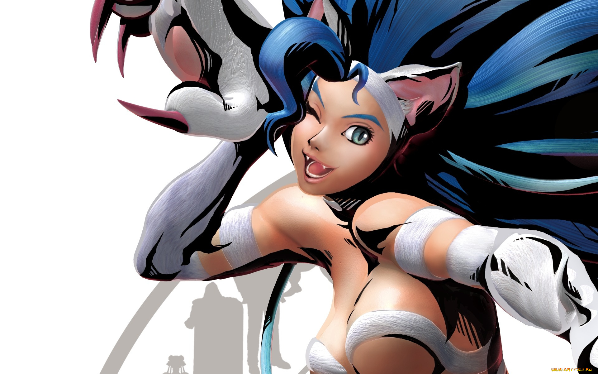 видео, игры, marvel, vs, capcom, fate, of, two, worlds, когти, клыки, глаза, девушка