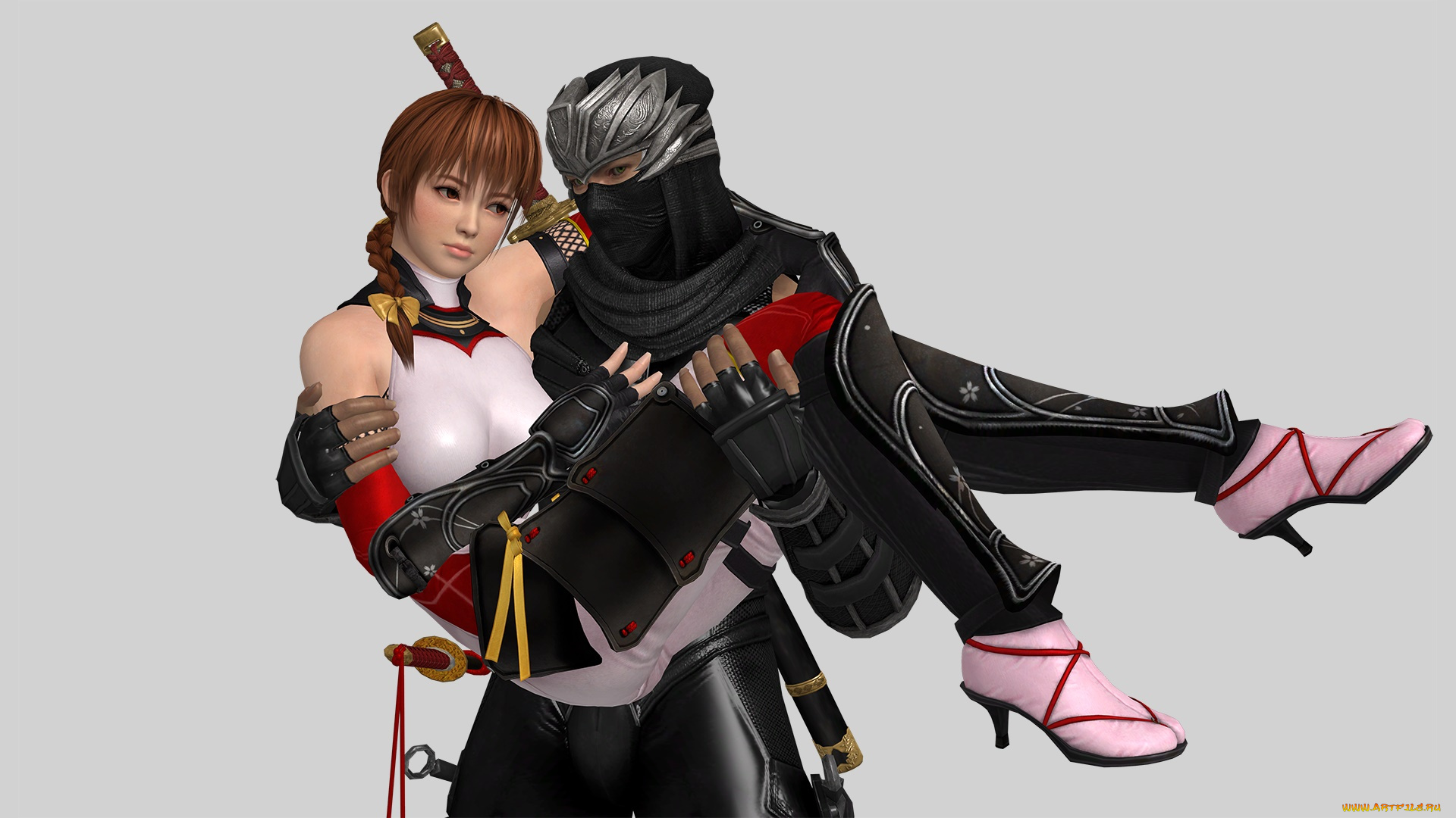 3д, графика, фантазия, , fantasy, фон, ниндзя, взгляд, девушка