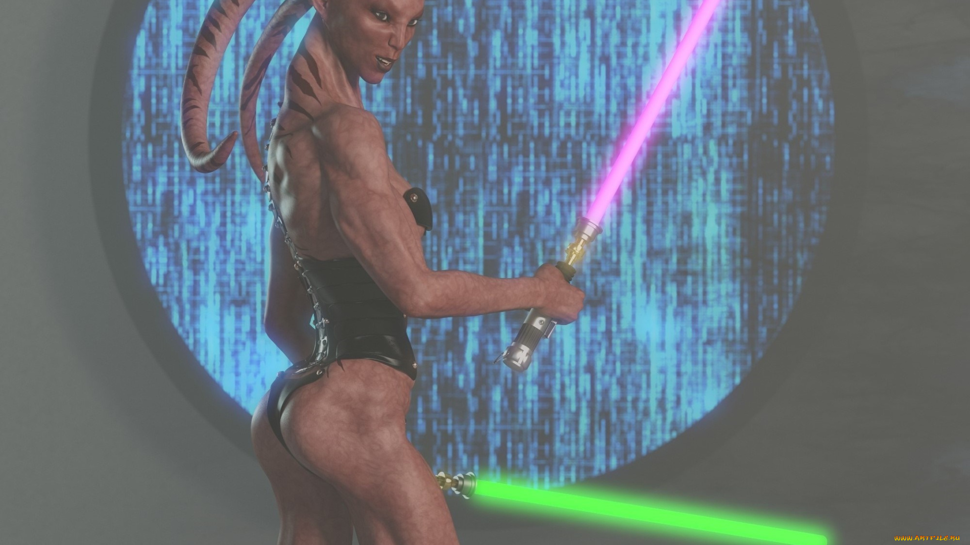 3д, графика, существа, , creatures, фон, взгляд, халк, оружие