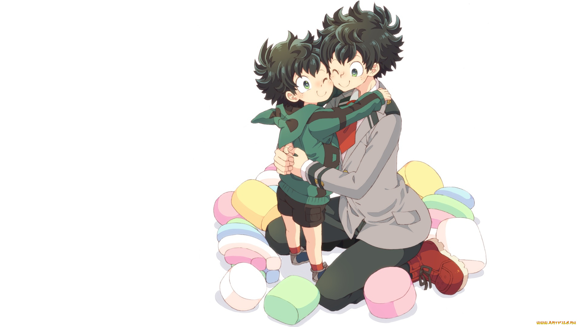 аниме, boku, no, hero, academia, midoriya, izuku