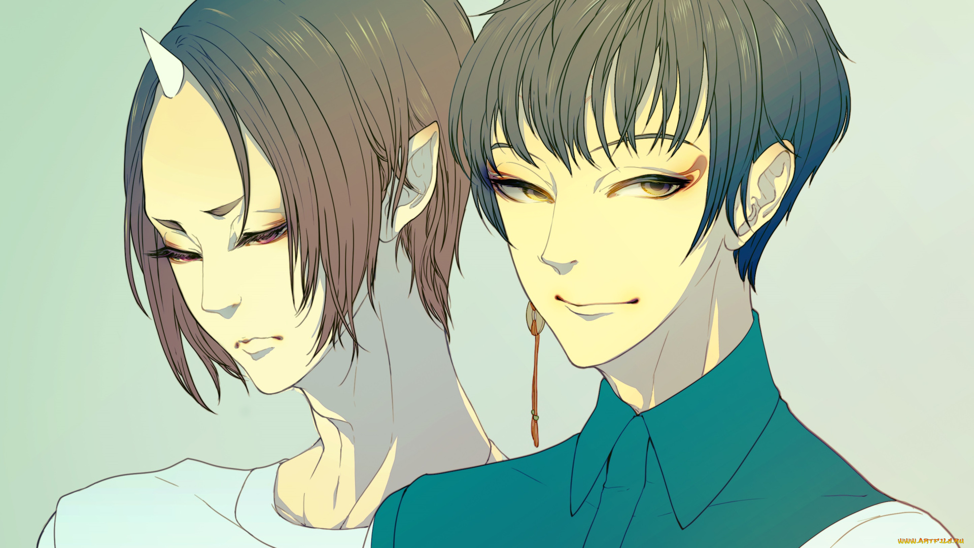 аниме, hoozuki, no, reitetsu, hoozuki, hakutaku