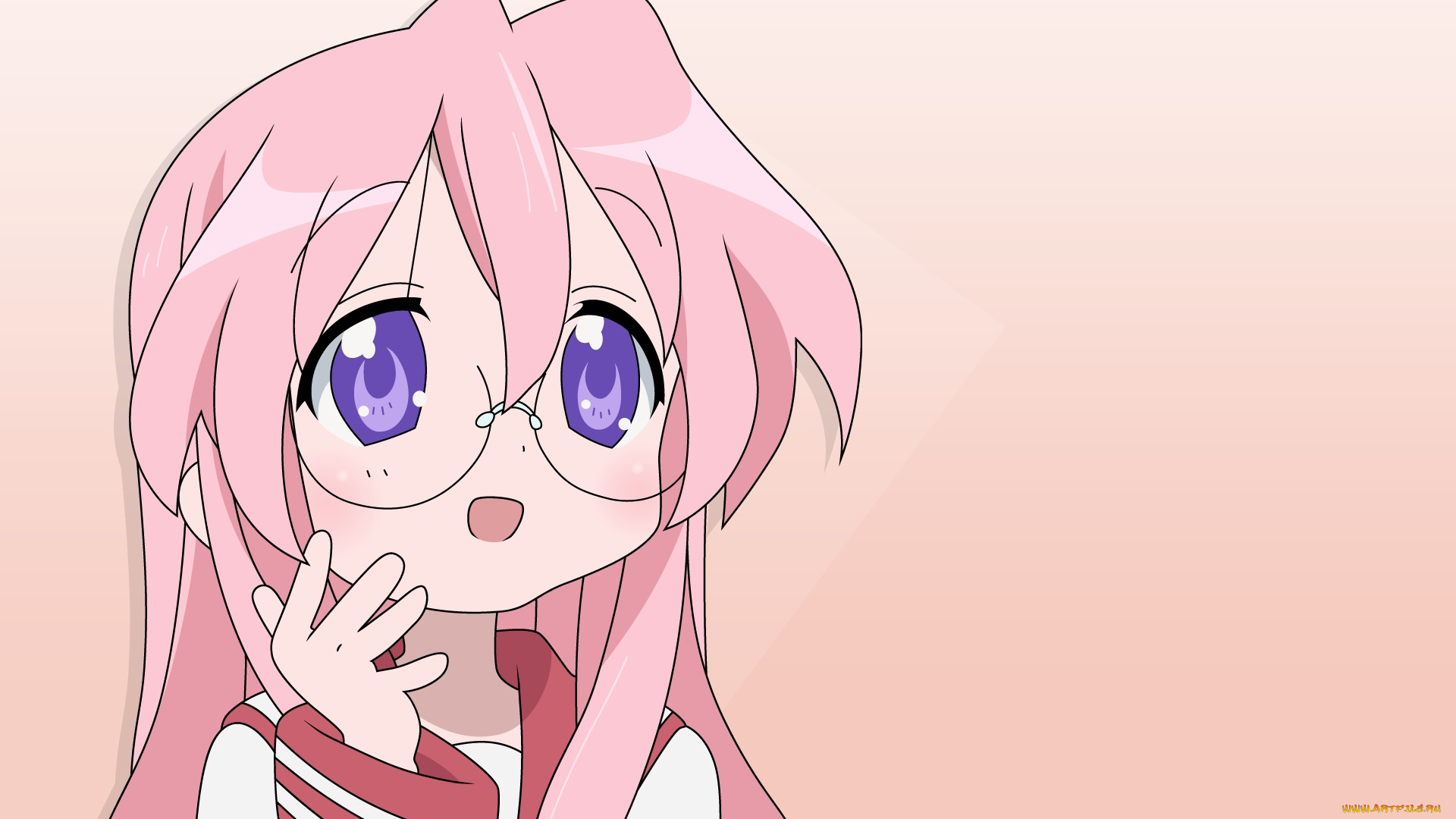 аниме, lucky, star, фон, взгляд, девушка