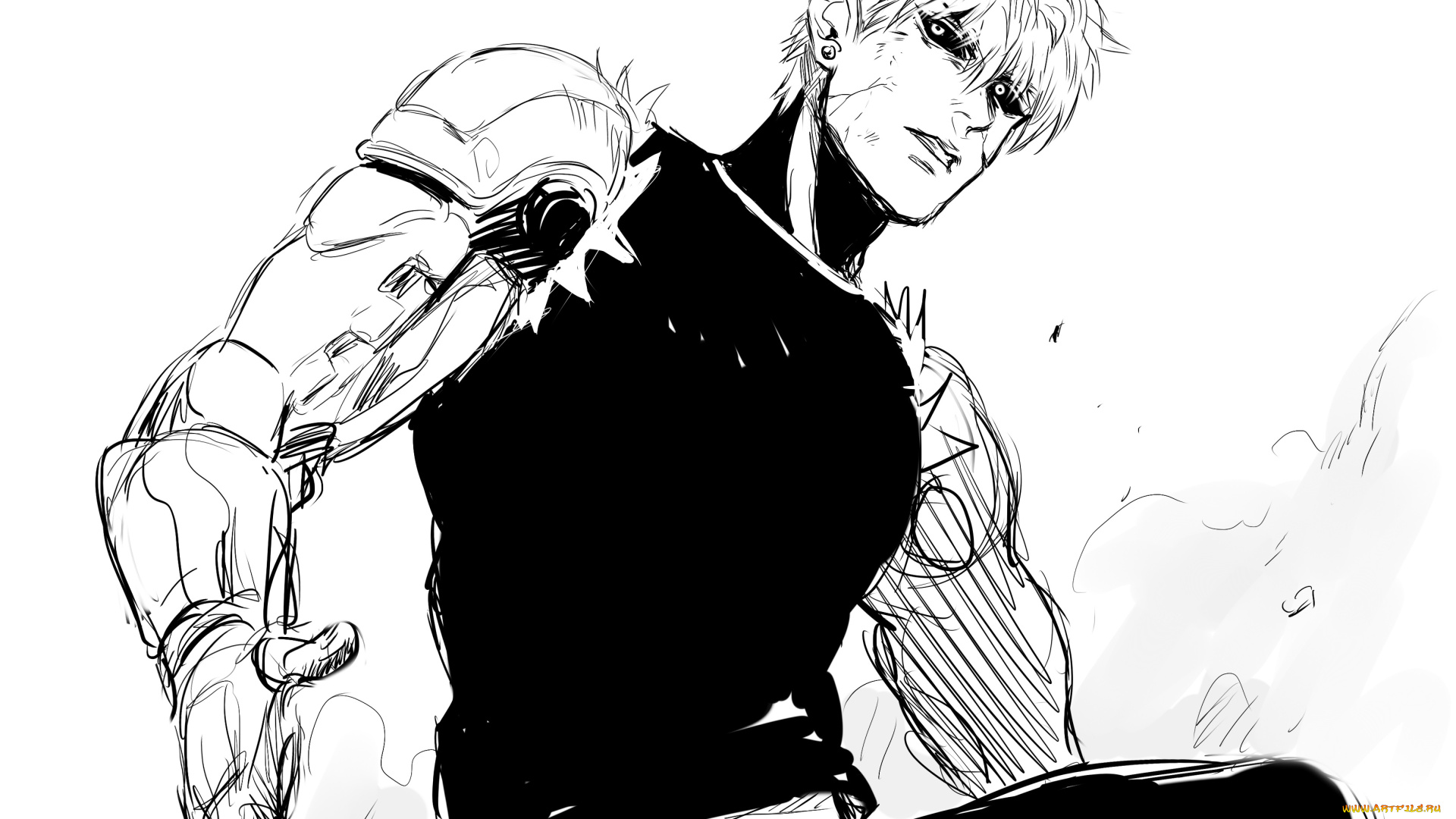 аниме, one, punch, man, генос