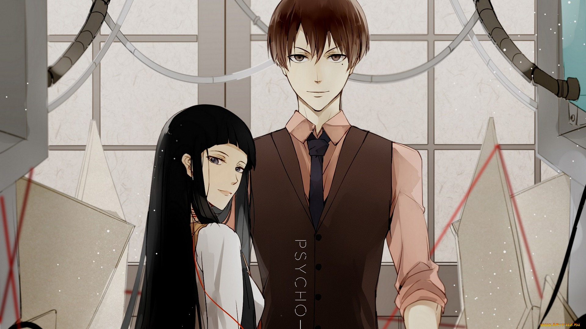 аниме, psycho-pass, двое