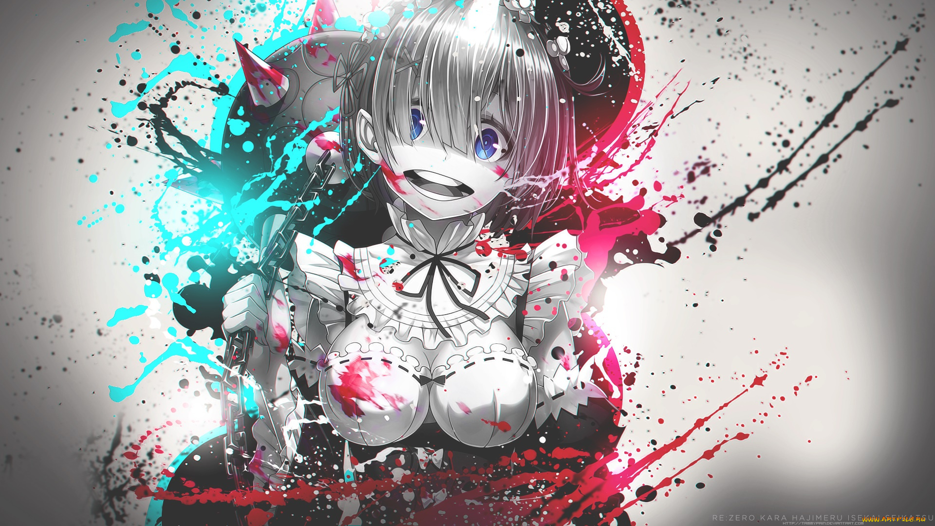 аниме, re, , zero, kara, hajimeru, isekai, seikatsu, фон, взгляд, девушка