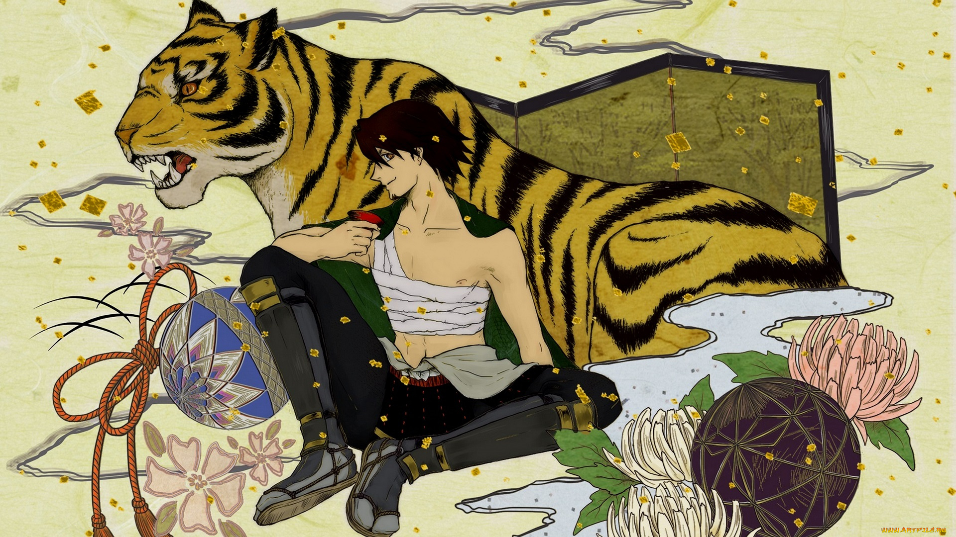 аниме, tiger, and, bunny, котецу, дикий, тигр