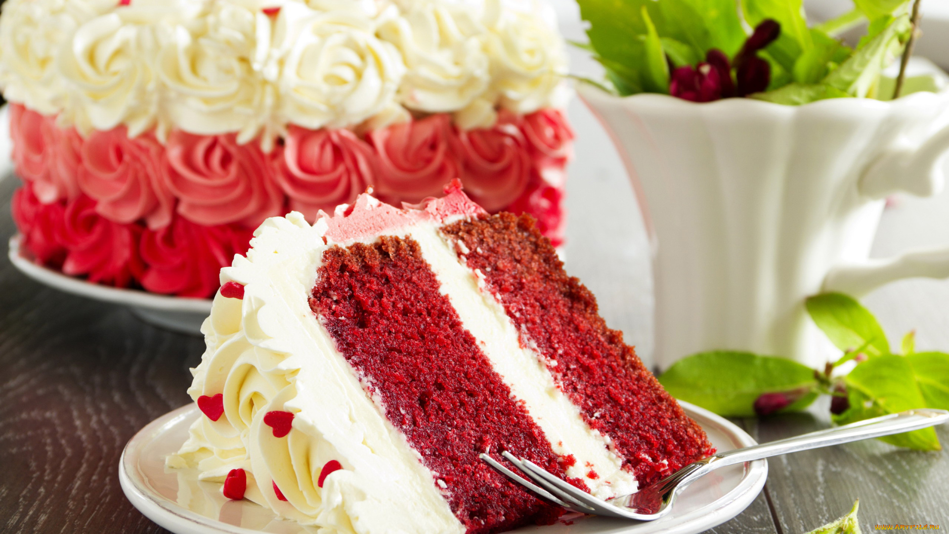 еда, торты, кремовый