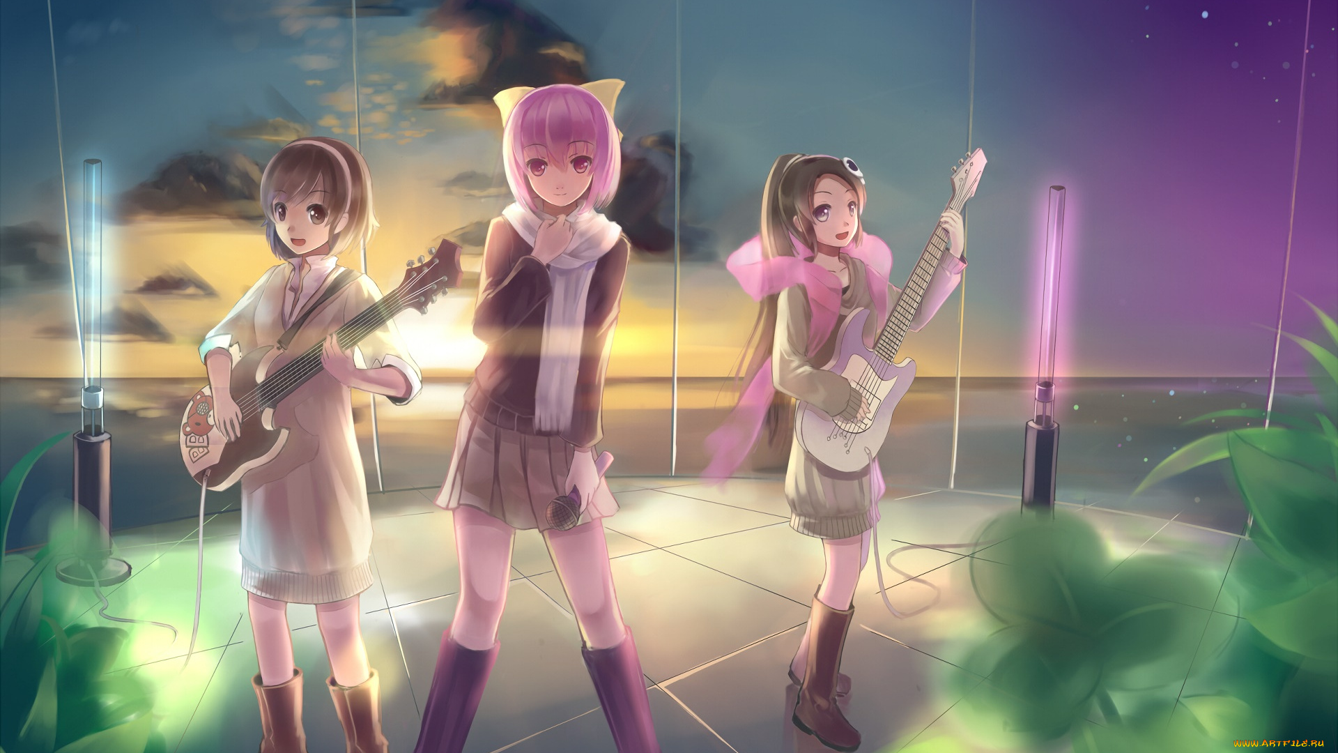 kami, nomi, zo, shiru, sekai, аниме, фон, взгляд, девушки