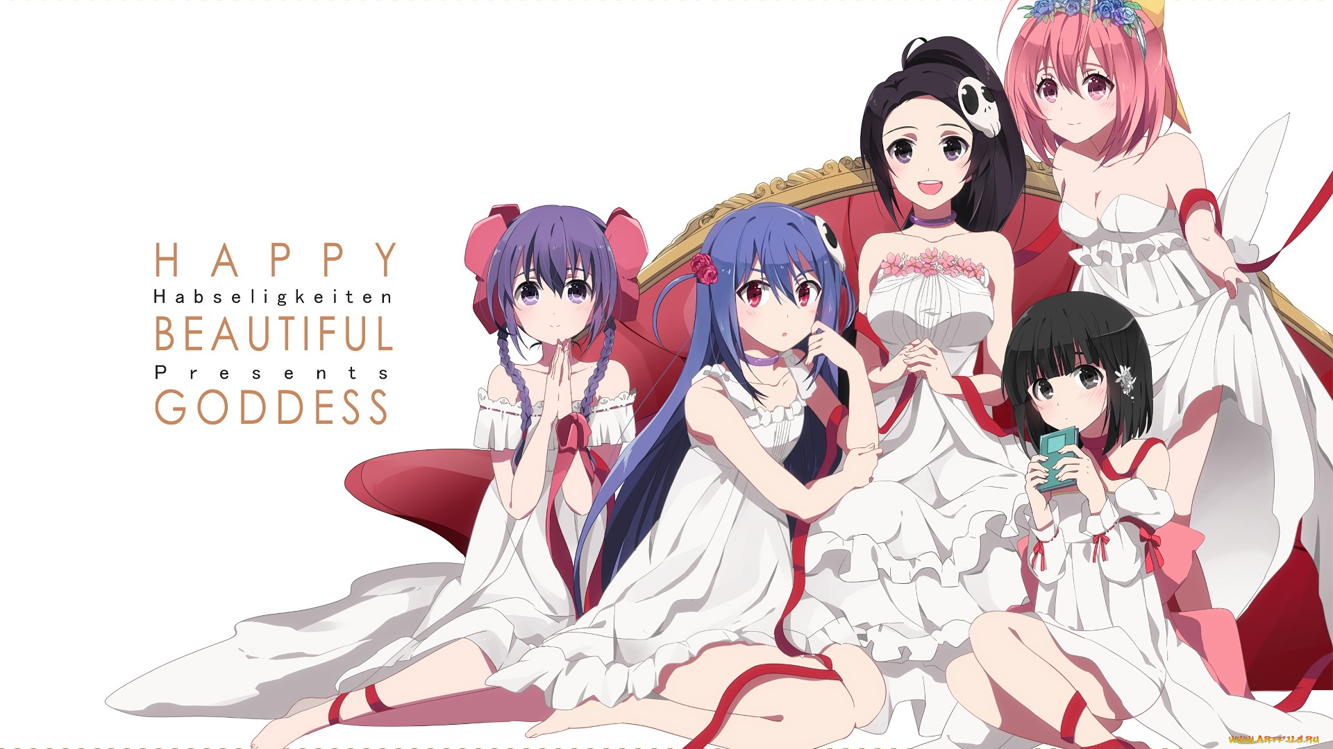 kami, nomi, zo, shiru, sekai, аниме, фон, взгляд, девушки