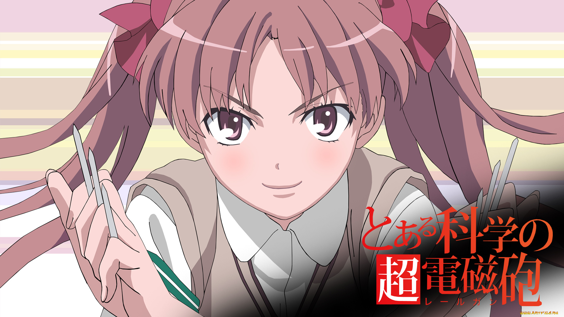 toaru, majutsu, no, index, аниме, взгляд, девушка, фон