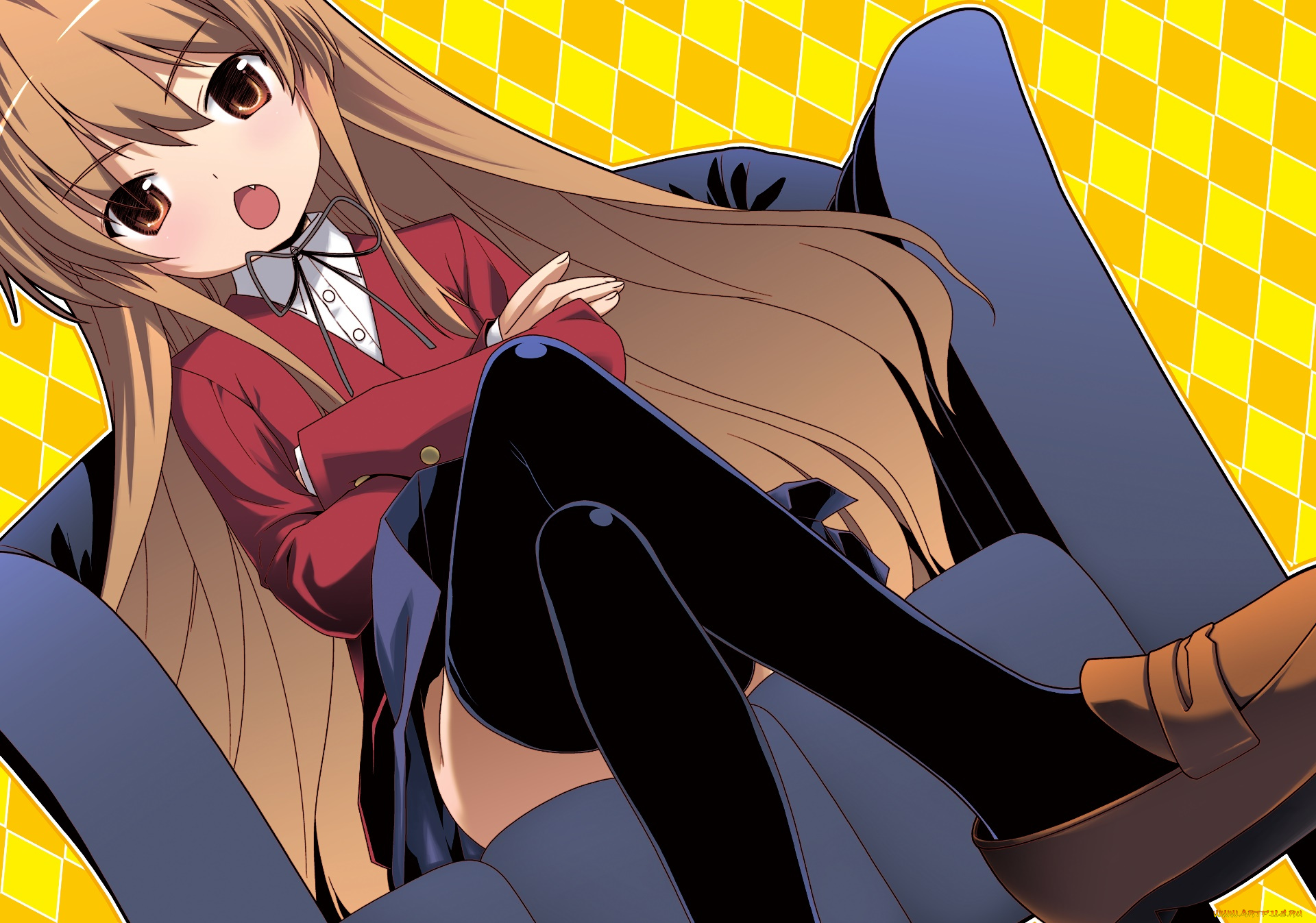 аниме, toradora, фон, взгляд, девушка