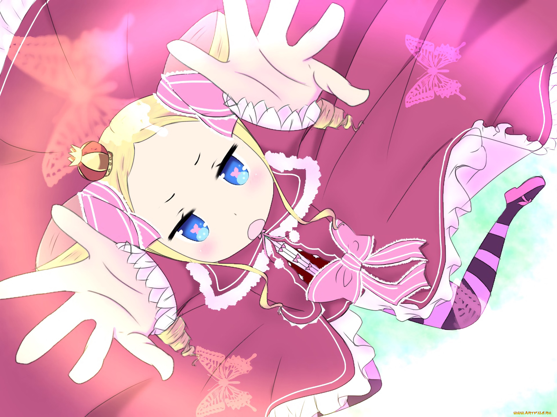 аниме, re, , zero, kara, hajimeru, isekai, seikatsu, взгляд, девушка, фон