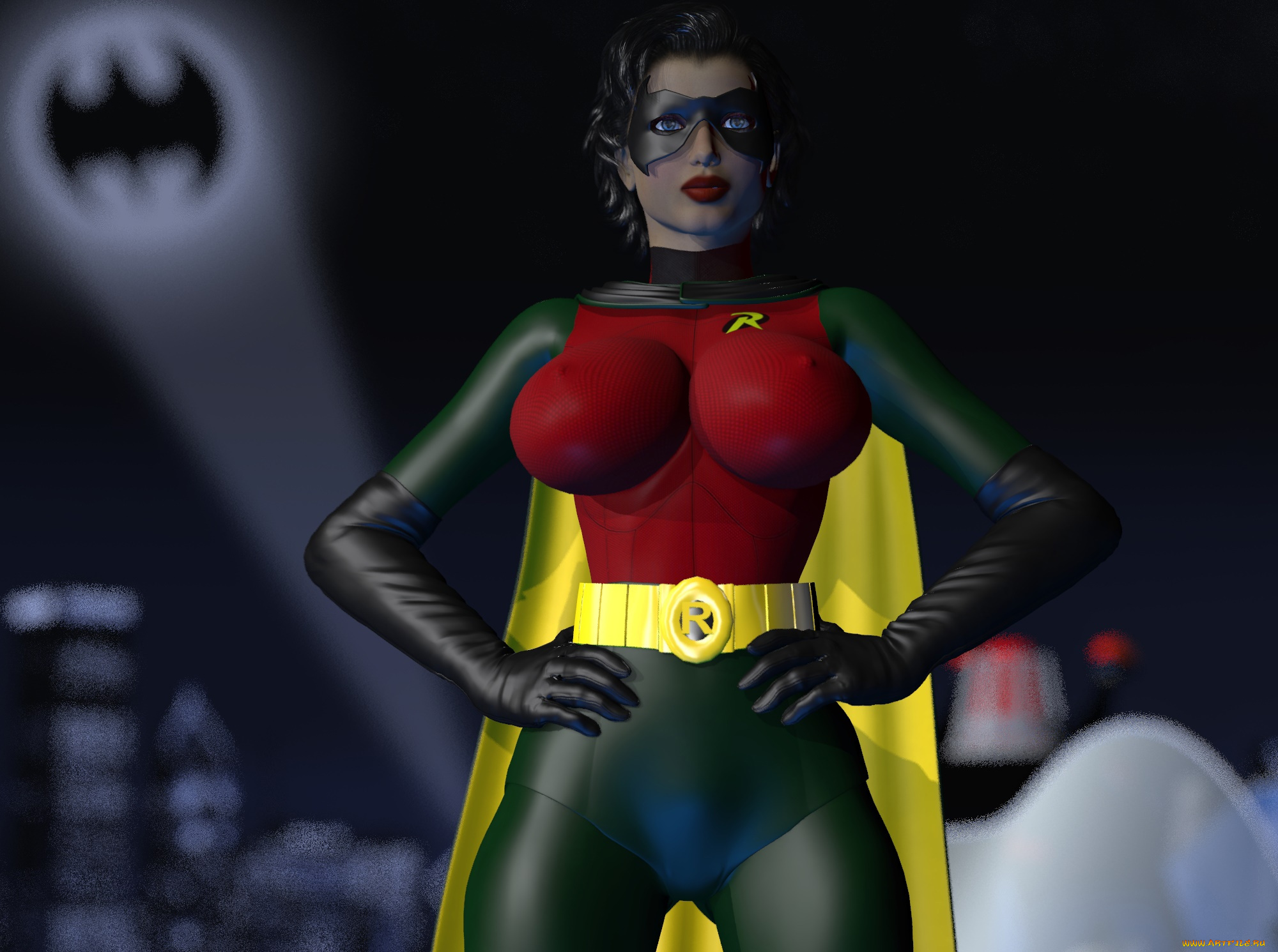 3д, графика, фантазия, , fantasy, взгляд, девушка, супермен, фон