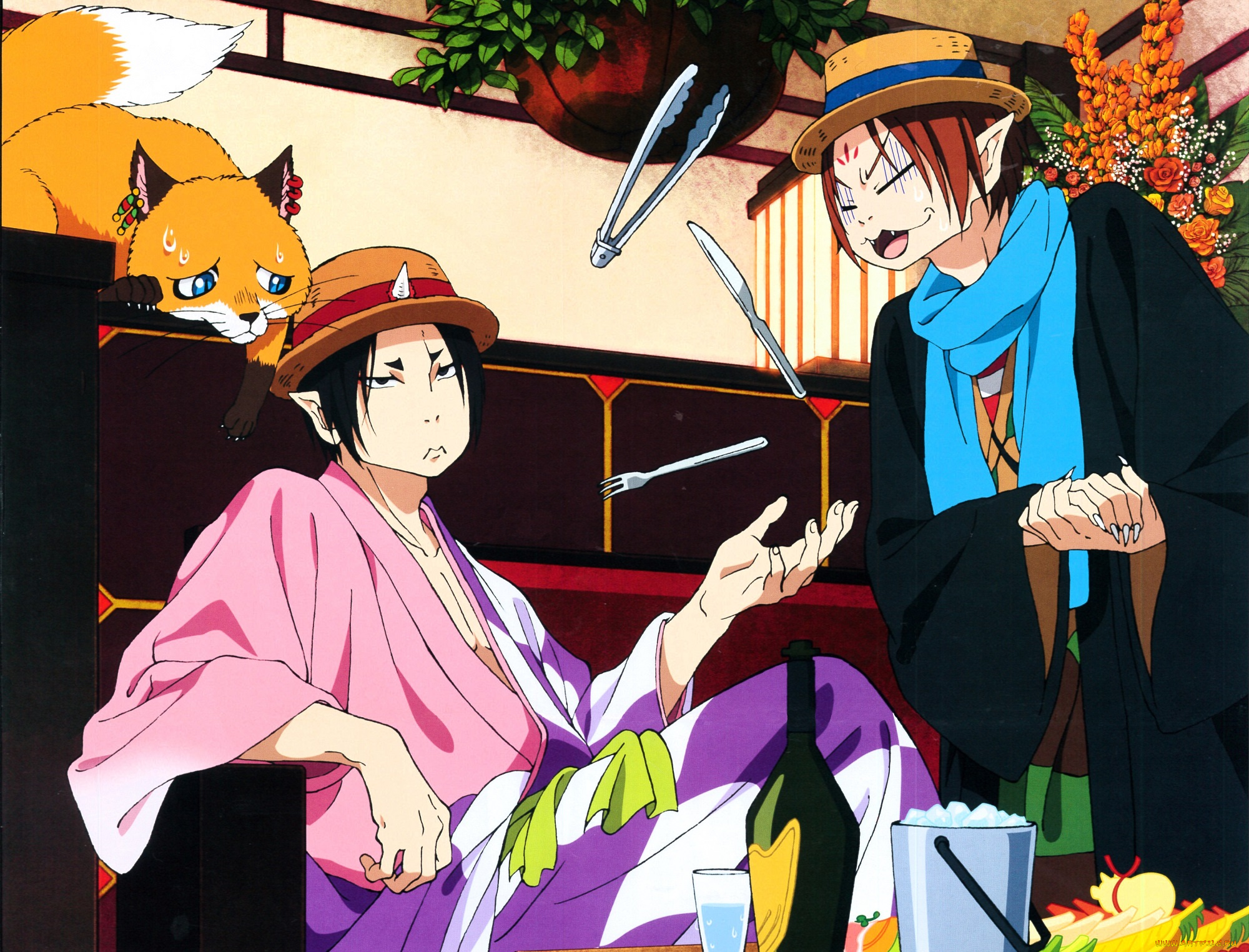 аниме, hoozuki, no, reitetsu, hoozuki