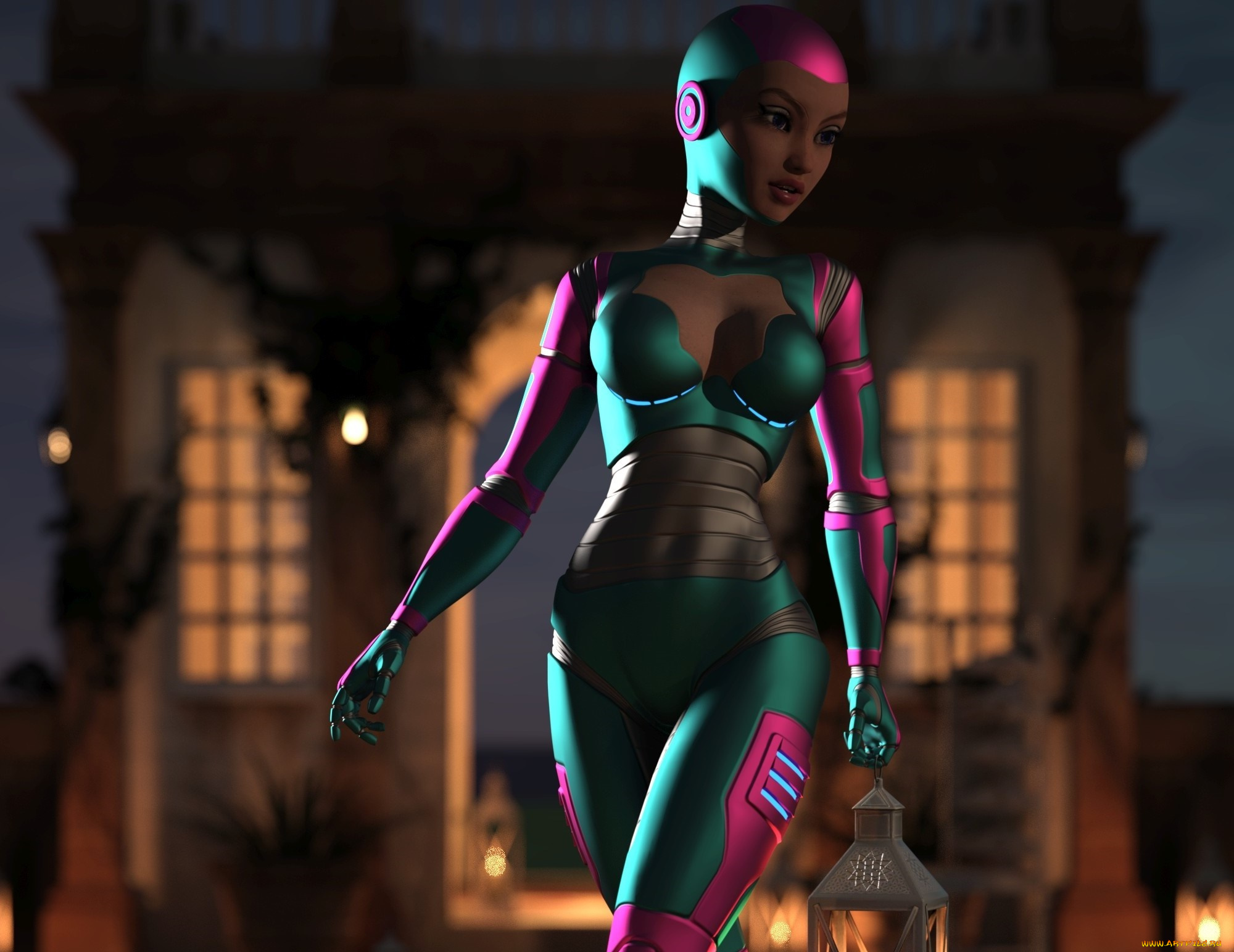 3д, графика, фантазия, , fantasy, взгляд, фон, девушка