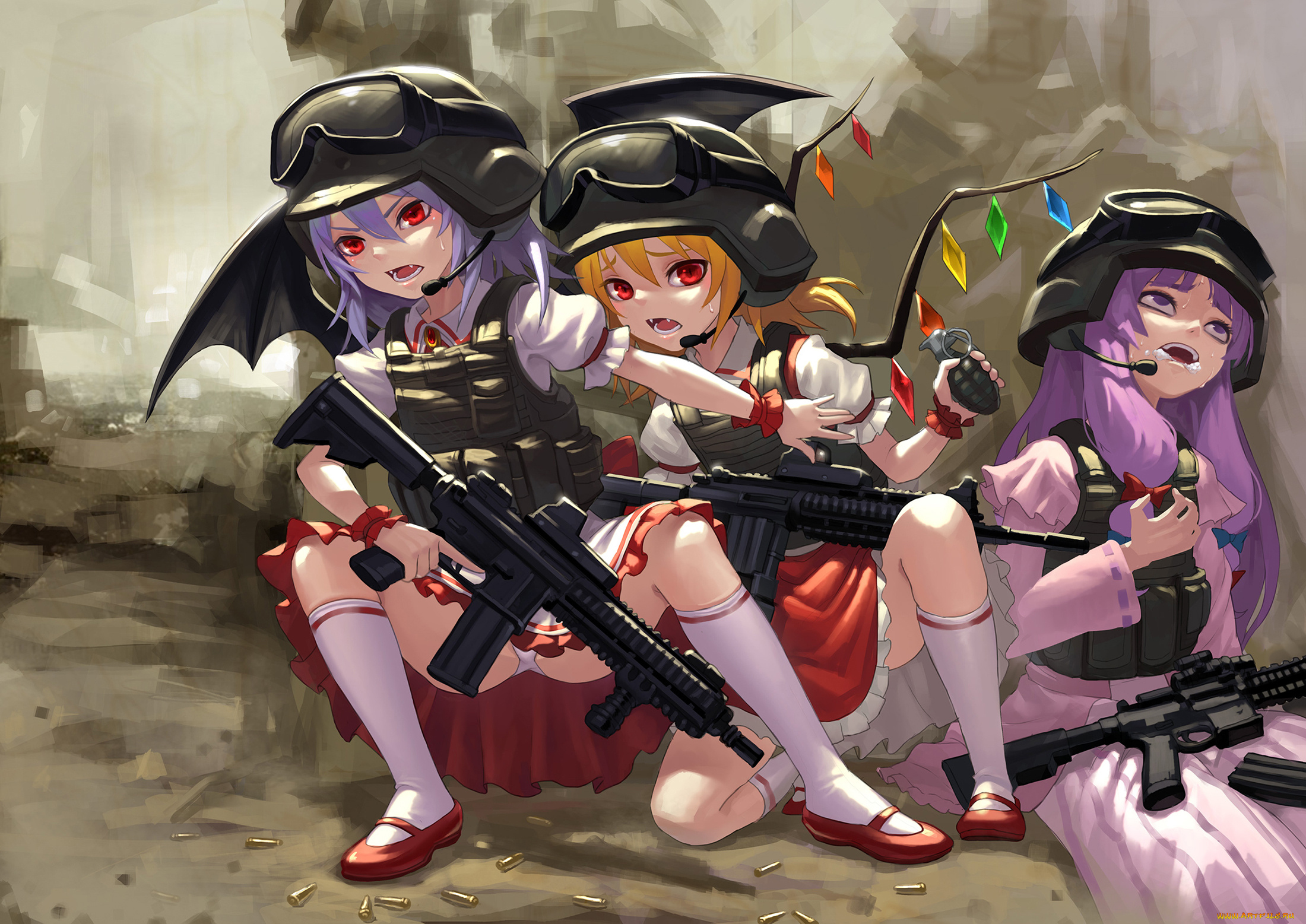 аниме, touhou, девочки
