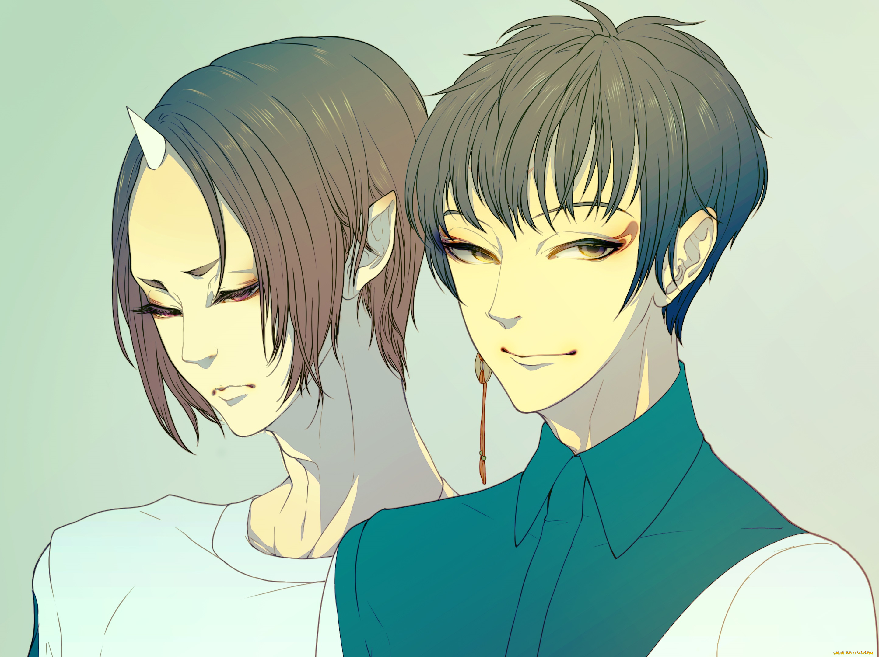 аниме, hoozuki, no, reitetsu, hoozuki, hakutaku