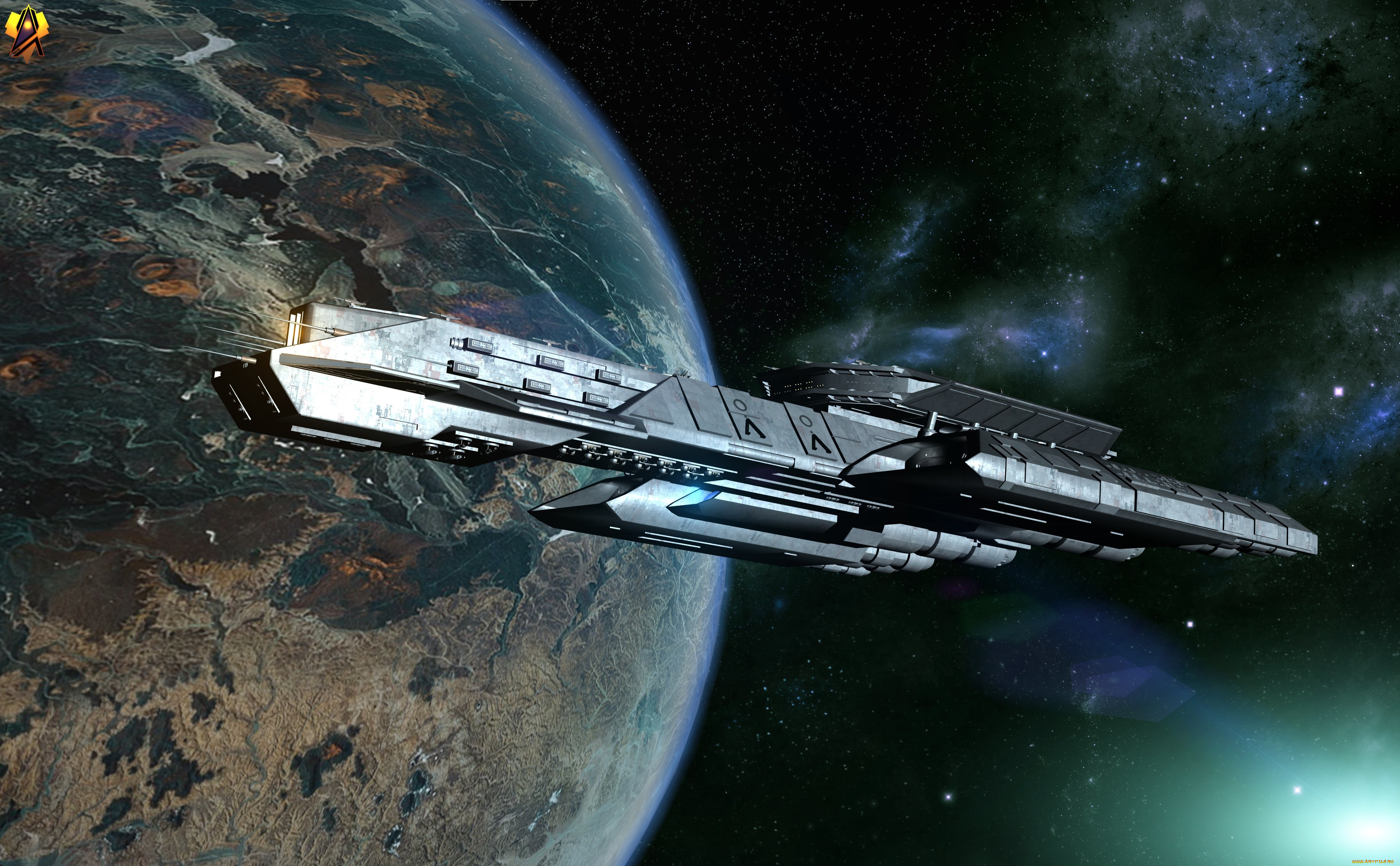 космос, арт, космический, корабль, полет, вселенная