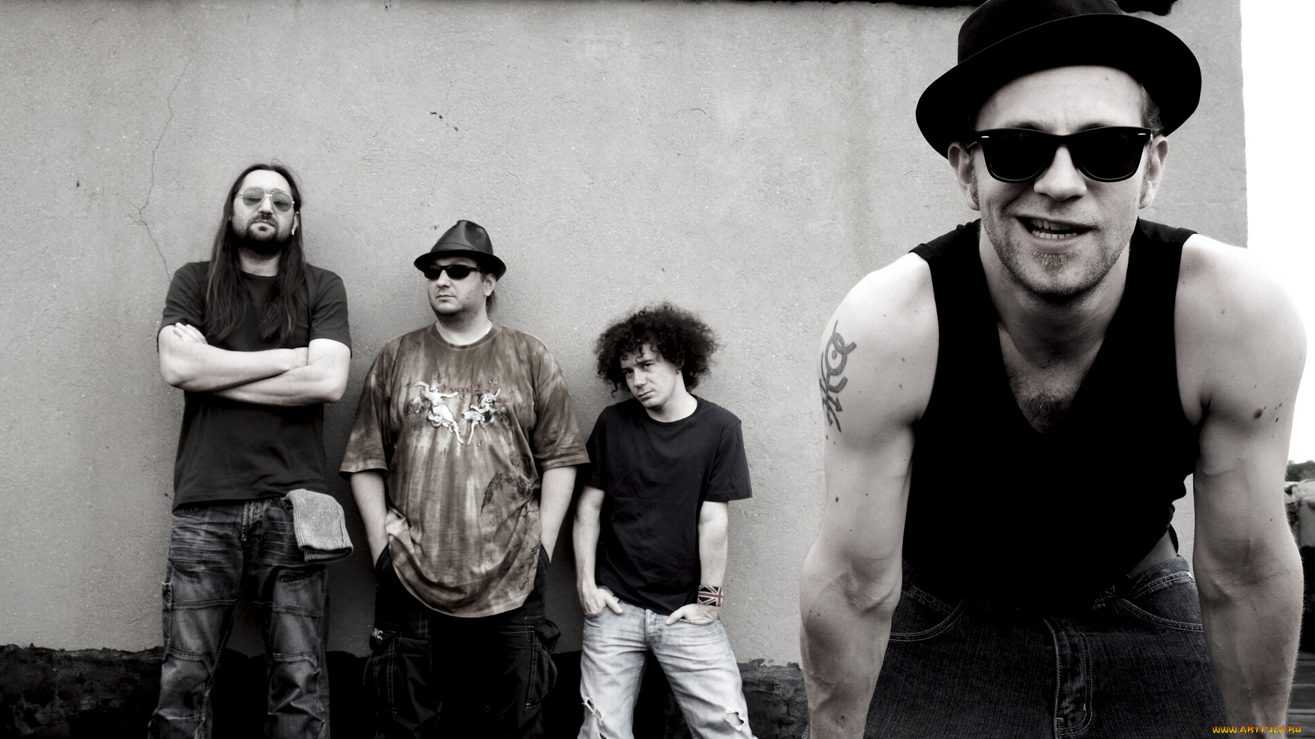 billy`s, band, музыка, -, другое, шляпа, очки, мужчина, певец, группа, четверо