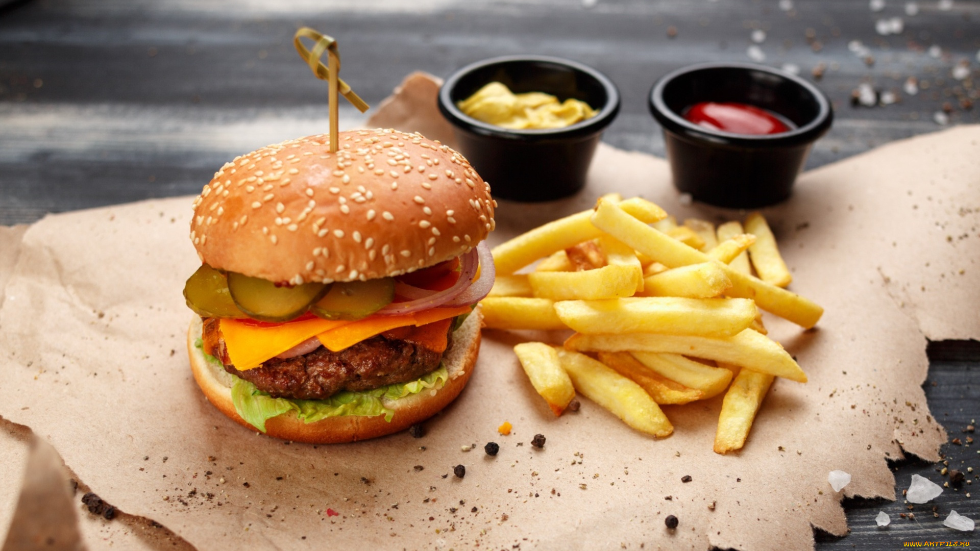 еда, бутерброды, , гамбургеры, , канапе, соусы, картофель, фри, гамбургер