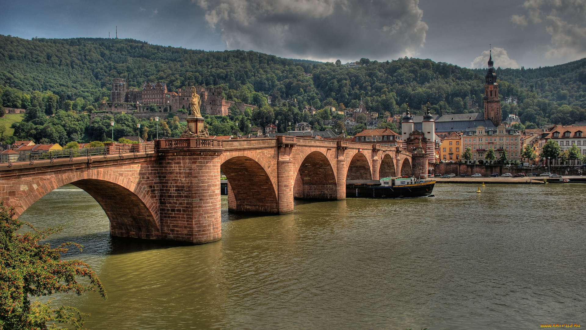 heidelberg, города, -, мосты, простор