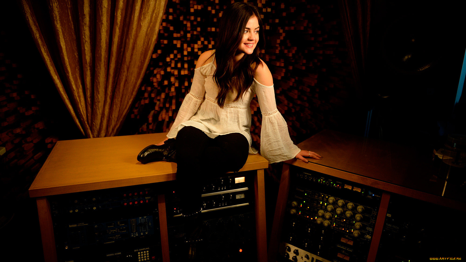 музыка, -, другое, анфас, девушка