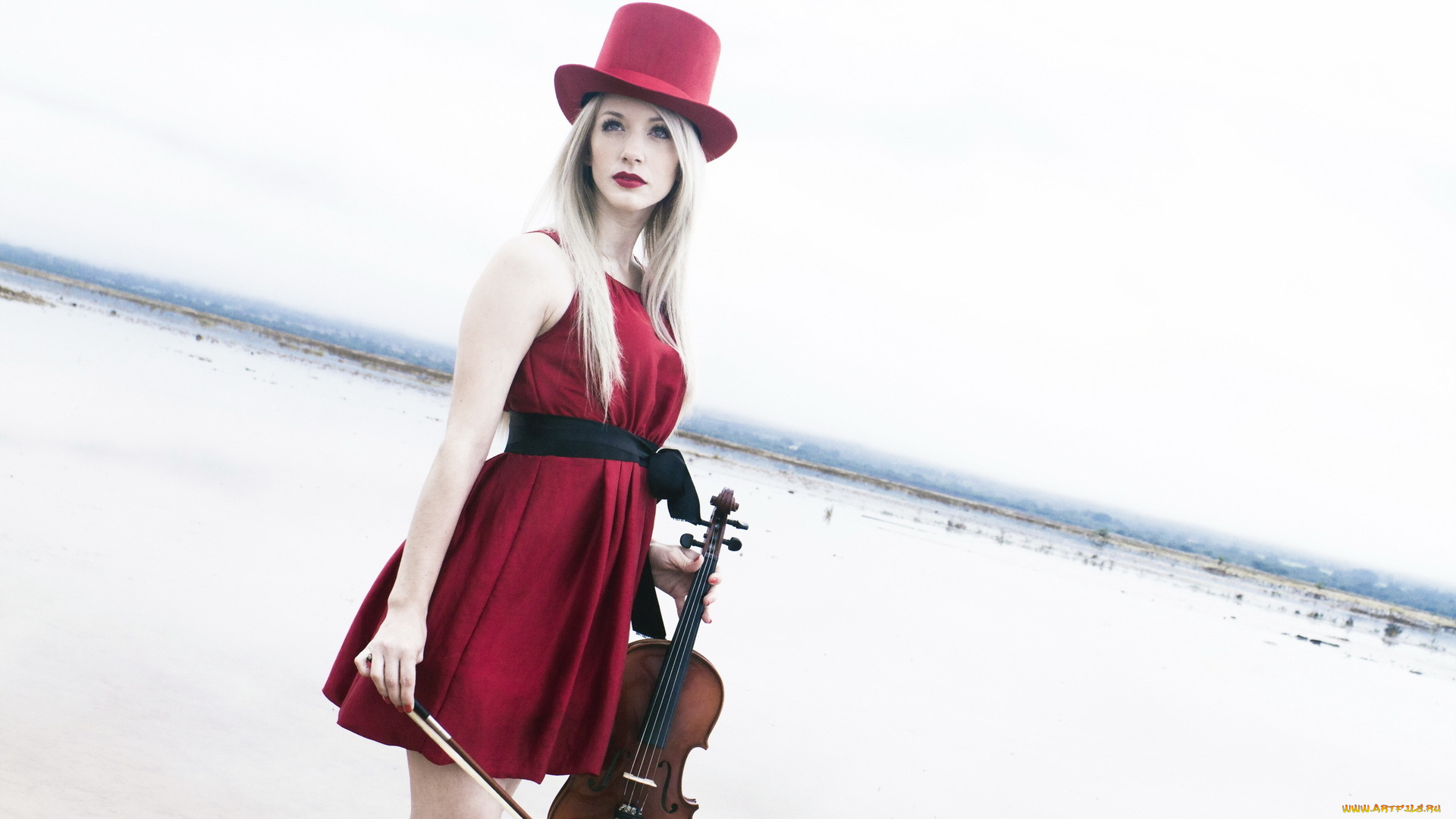 музыка, -, другое, девушка, цилиндр, скрипка