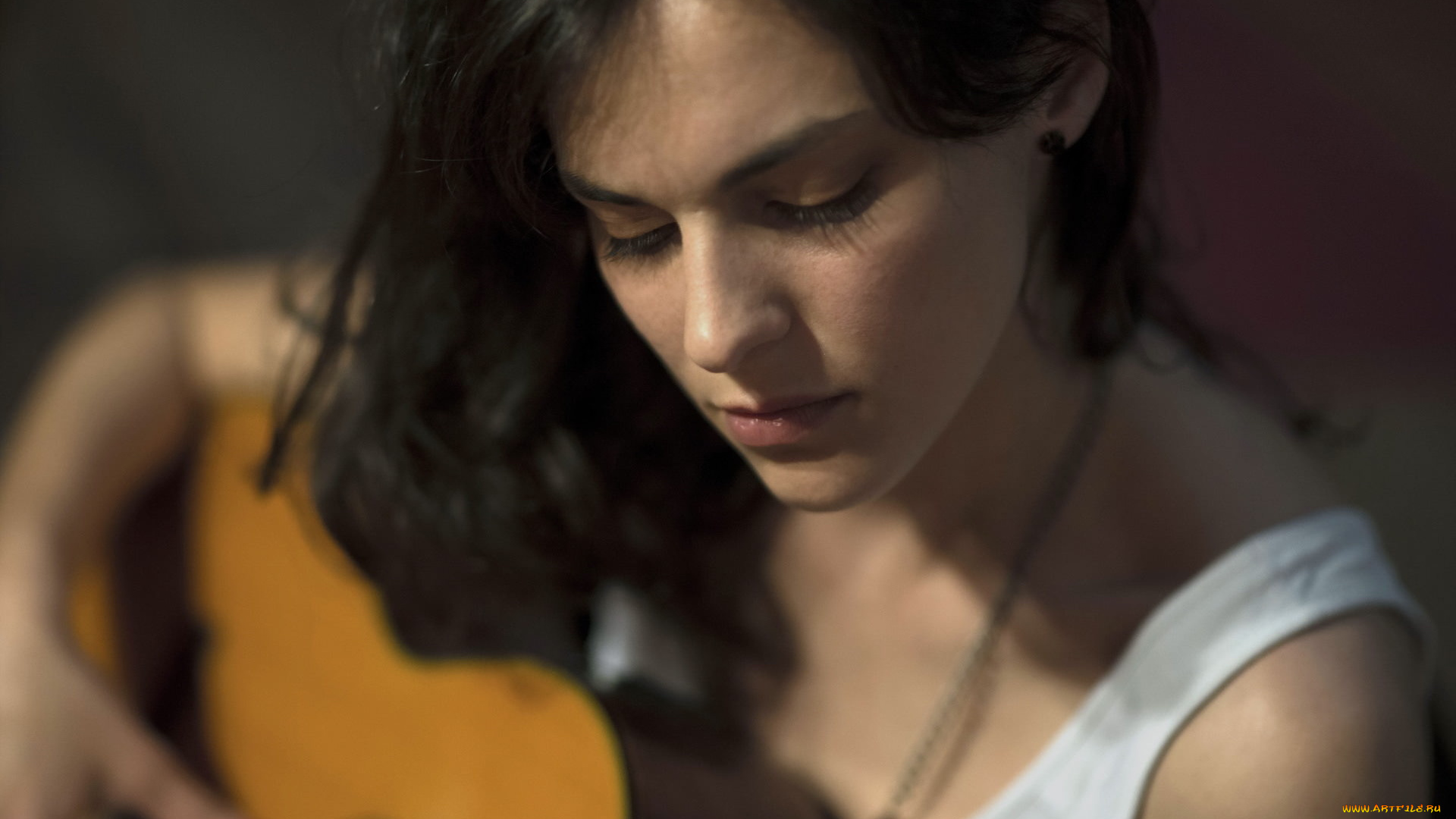 музыка, -, другое, гитара, девушка