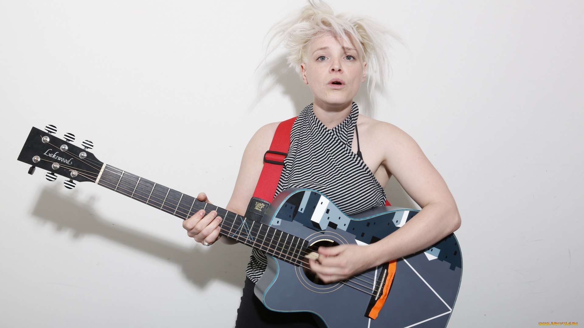 музыка, -, другое, гитара, женщина