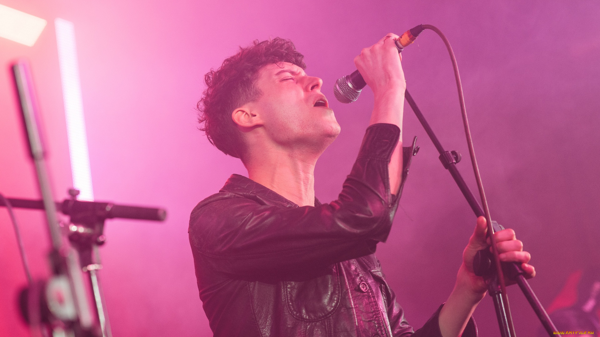 музыка, -, другое, певец, микрофон, парень