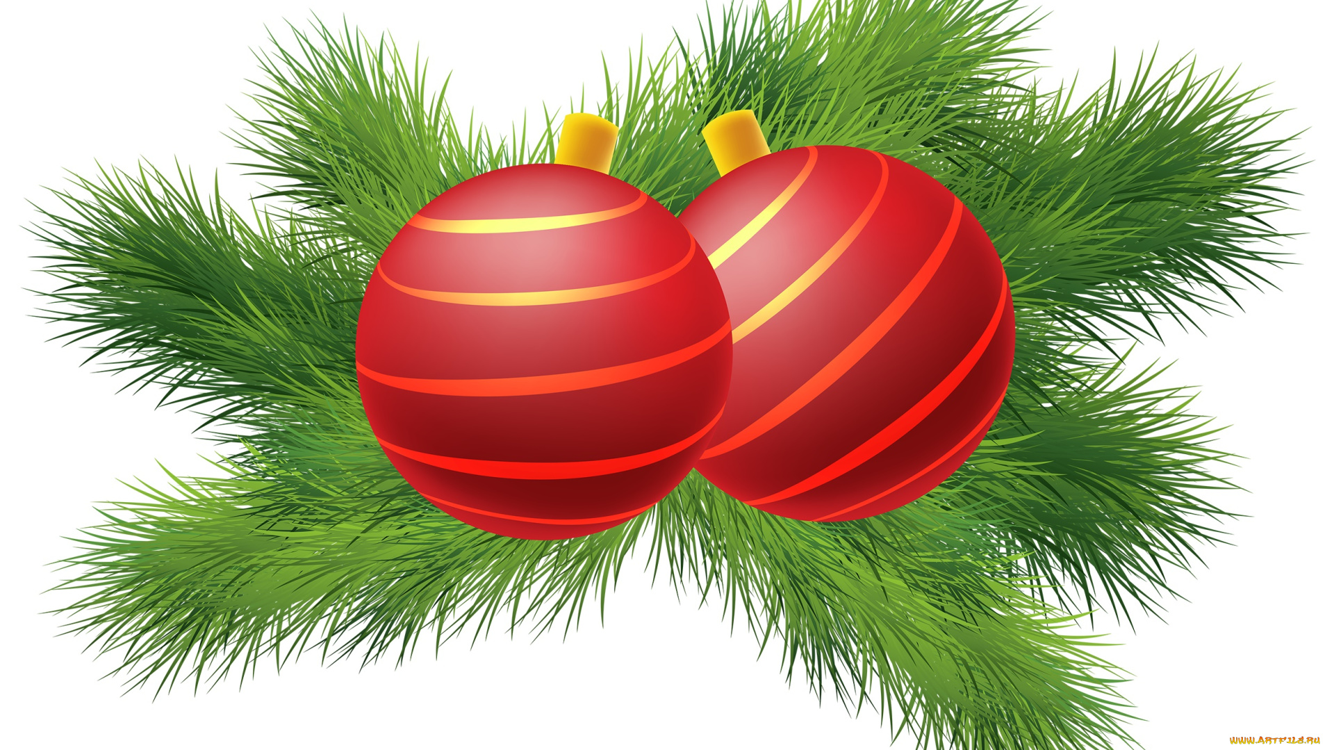 праздничные, векторная, графика, , новый, год, ветки, фон, шары