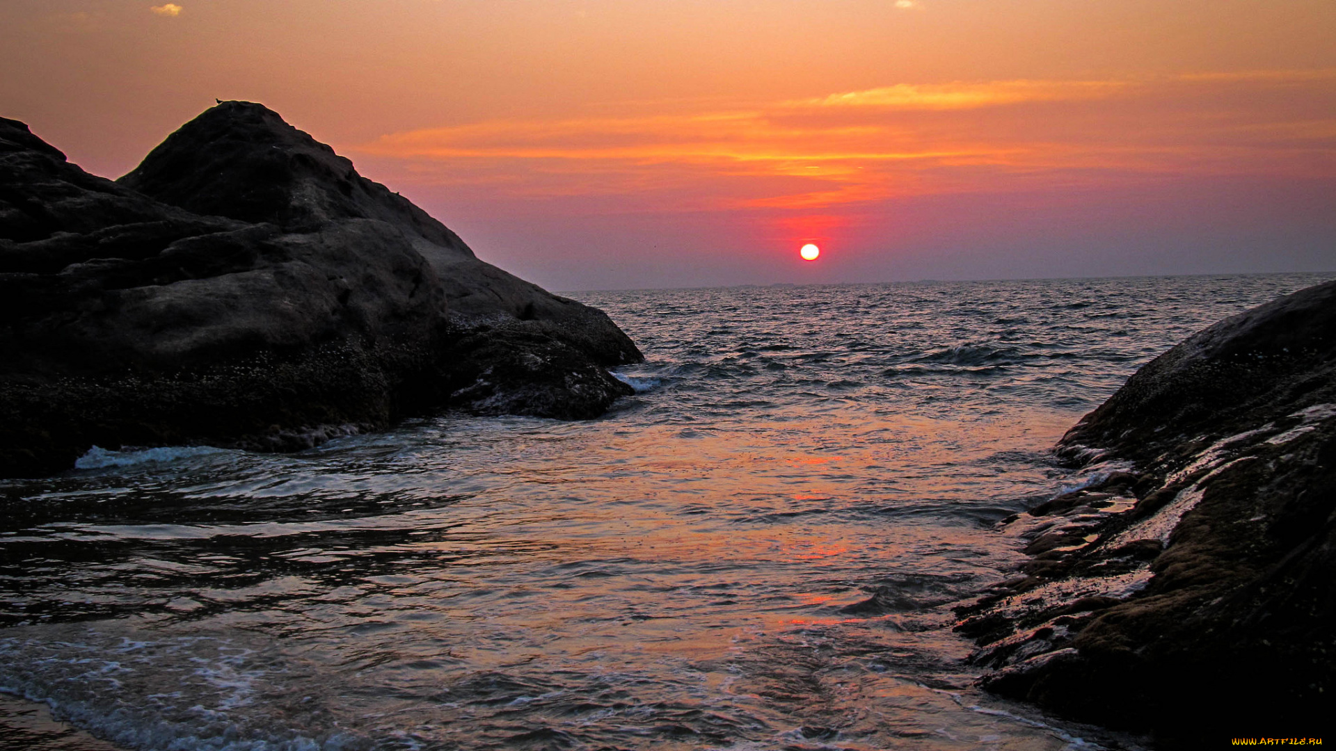 природа, побережье, простор