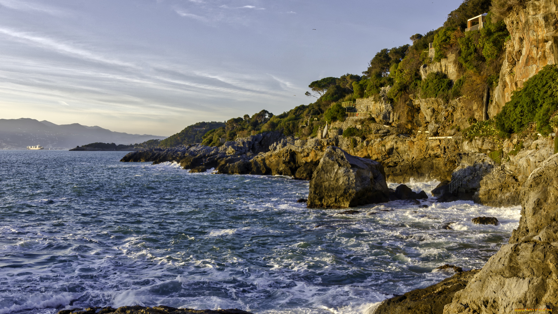 природа, побережье, простор