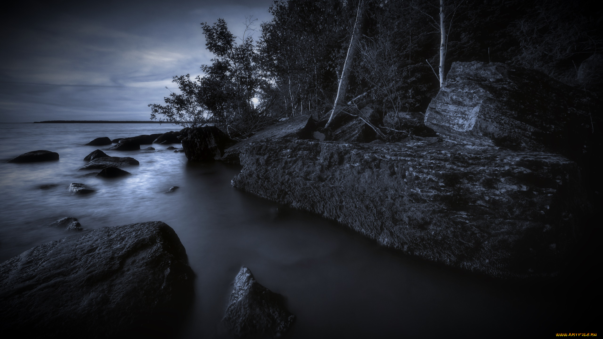 природа, побережье, скалы, море